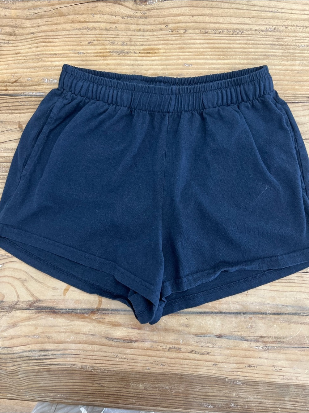 perfectwhitetee Navy Elastic-Waist Athletic Shorts